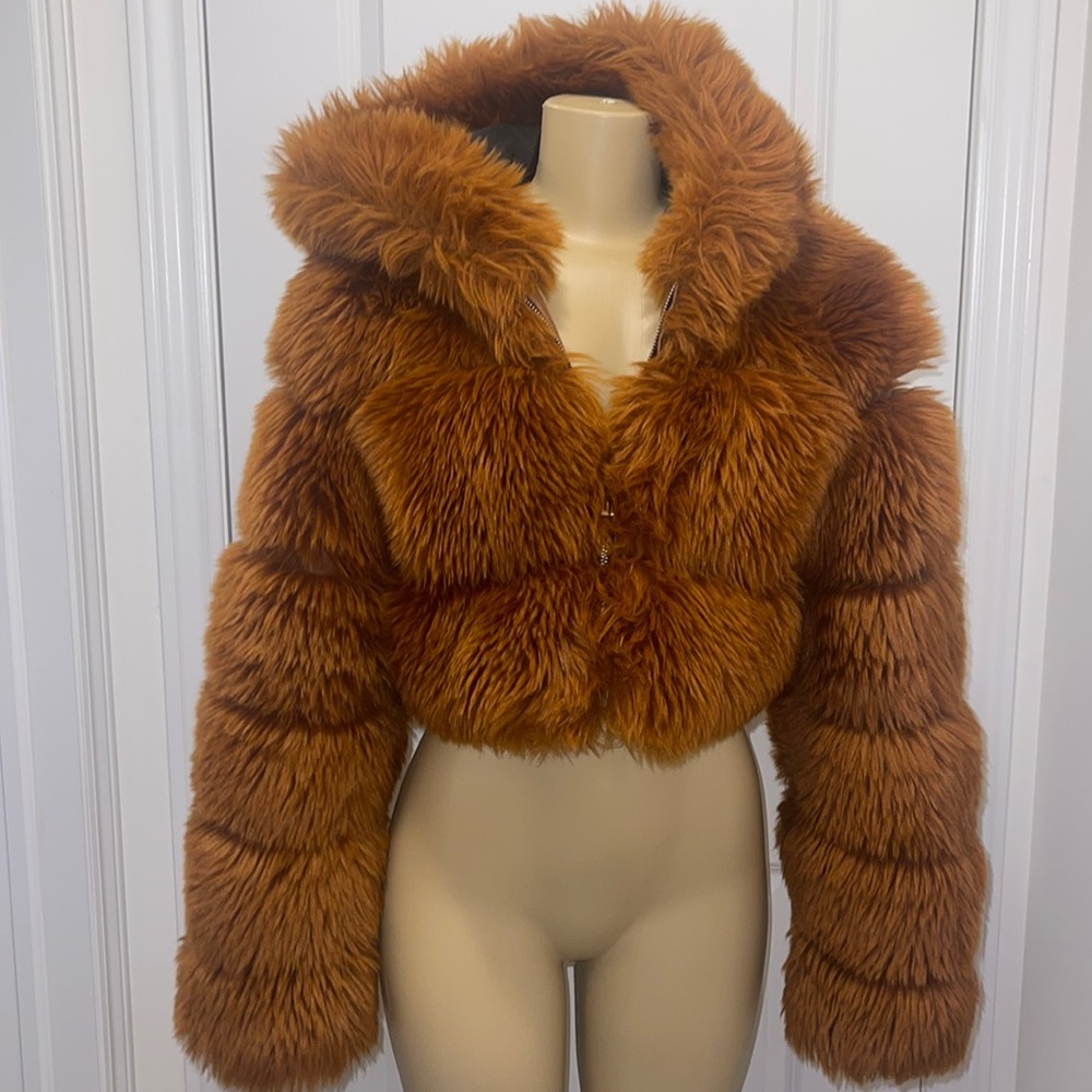 Faux fur coat